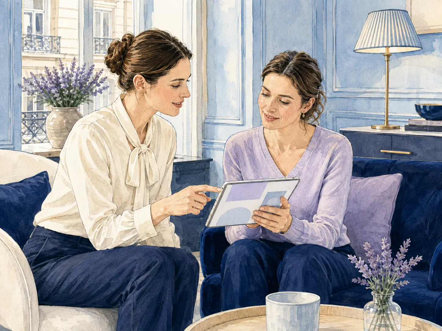 A teacher reviewing a student’s progress with them